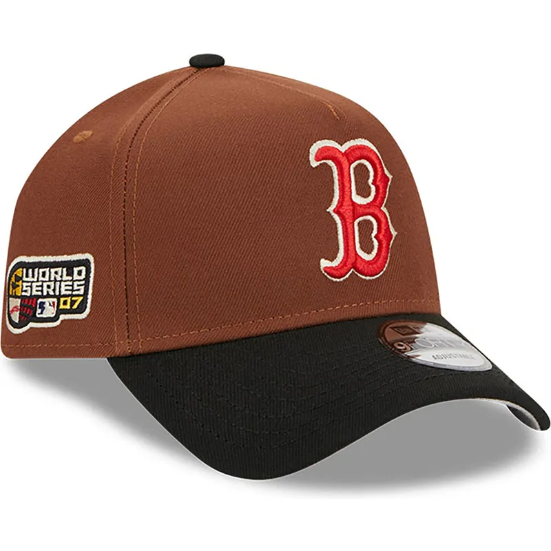 cappelli-curva-marrone-snapback-9forty-a-frame-harvest-dei-boston-red-sox-mlb-di-new-era