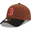 cappelli-curva-marrone-snapback-9forty-a-frame-harvest-dei-boston-red-sox-mlb-di-new-era