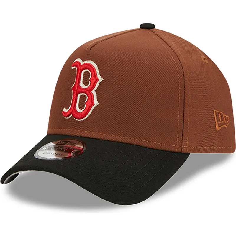 cappelli-curva-marrone-snapback-9forty-a-frame-harvest-dei-boston-red-sox-mlb-di-new-era