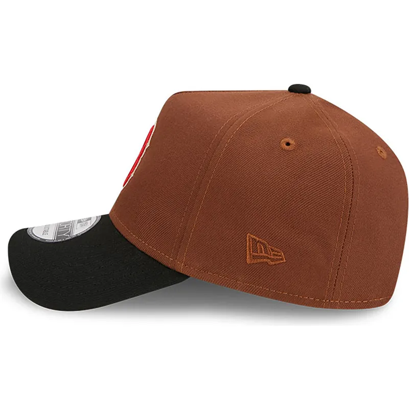 cappelli-curva-marrone-snapback-9forty-a-frame-harvest-dei-boston-red-sox-mlb-di-new-era