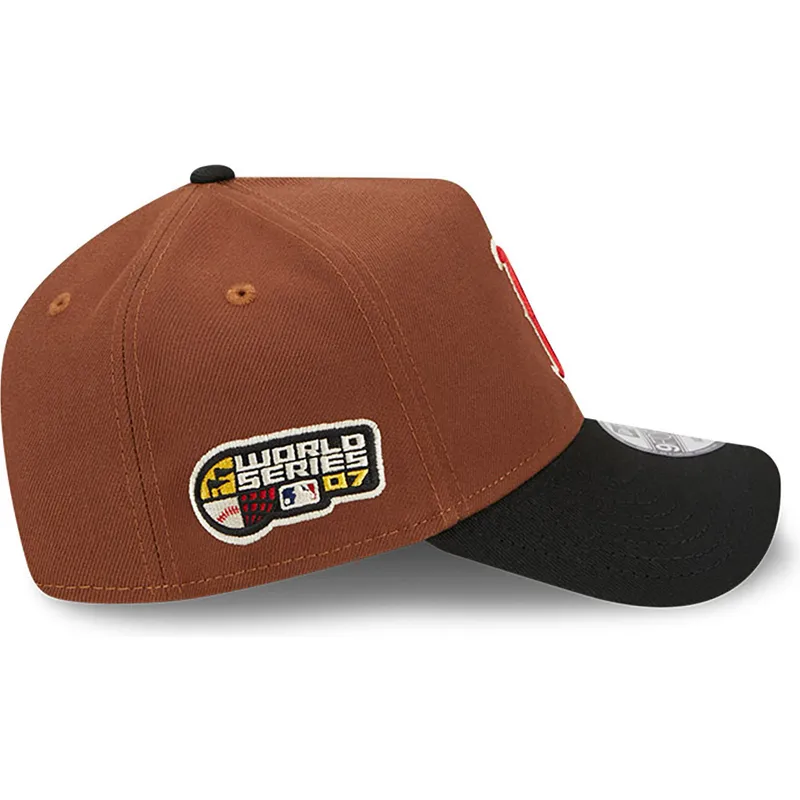 cappelli-curva-marrone-snapback-9forty-a-frame-harvest-dei-boston-red-sox-mlb-di-new-era