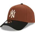 cappelli-curva-marrone-snapback-9forty-a-frame-harvest-dei-new-york-yankees-mlb-di-new-era