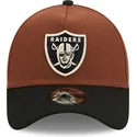 cappellino-curvo-marrone-e-nero-snapback-9forty-a-frame-harvest-dei-las-vegas-raiders-nfl-di-new-era