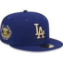 cappello-piatto-blu-aderente-59fifty-con-patch-laterale-laurel-dei-los-angeles-dodgers-mlb-di-new-era