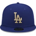 cappello-piatto-blu-aderente-59fifty-con-patch-laterale-laurel-dei-los-angeles-dodgers-mlb-di-new-era