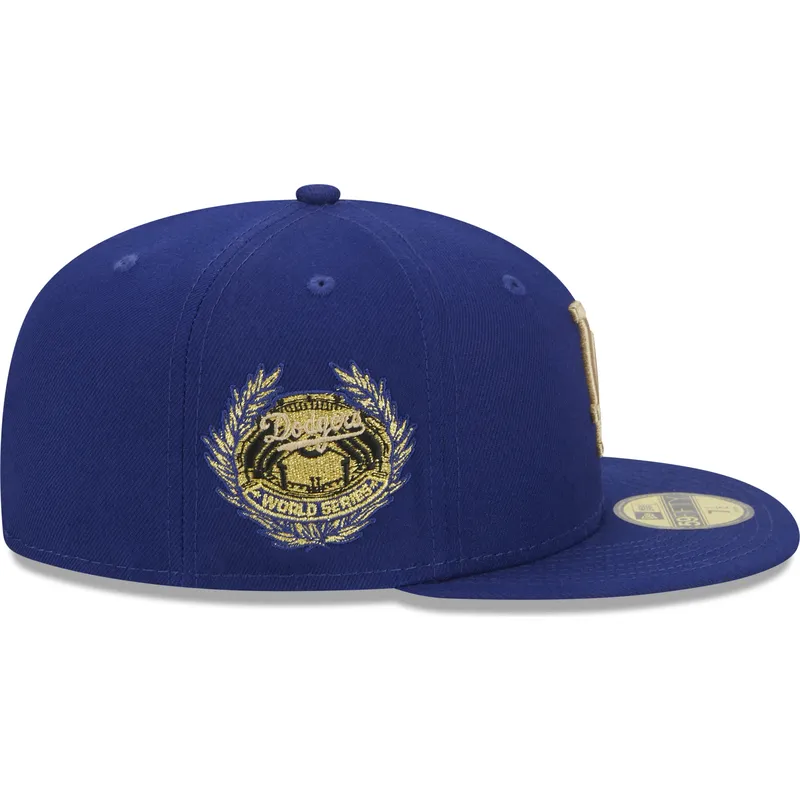 cappelli-piatta-blu-regolato-59fifty-laurel-sidepatch-dei-los-angeles-dodgers-mlb-di-new-era
