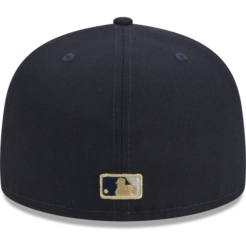 cappelli-piatta-blu-marino-regolato-59fifty-laurel-sidepatch-dei-new-york-yankees-mlb-di-new-era
