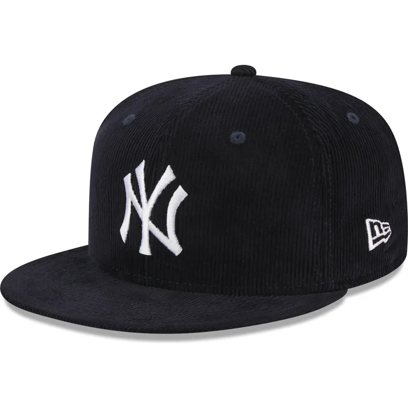 cappelli-piatta-blu-marino-regolato-59fifty-throwback-cord-dei-new-york-yankees-mlb-di-new-era