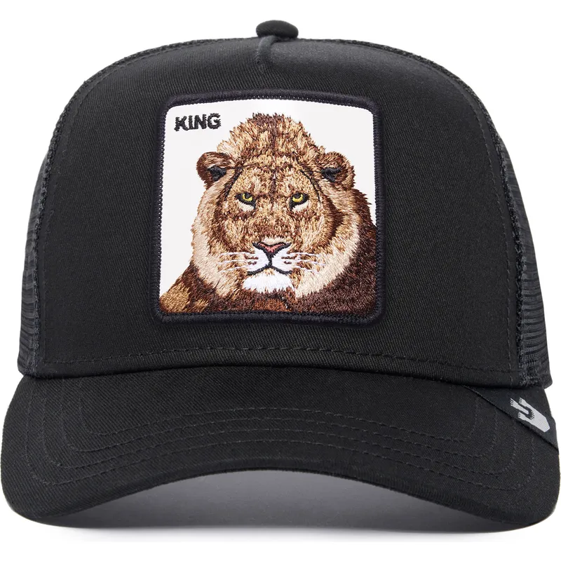 cappellino-trucker-nero-leone-the-king-lion-the-farm-di-goorin-bros