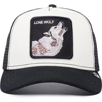 berretto-trucker-bianco-e-nero-lupo-the-lone-wolf-the-farm-di-goorin-bros