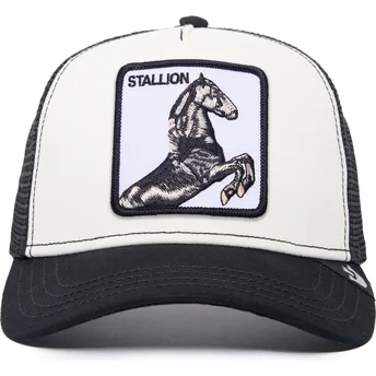cappello-trucker-bianco-e-nero-cavallo-stallion-the-farm-di-goorin-bros