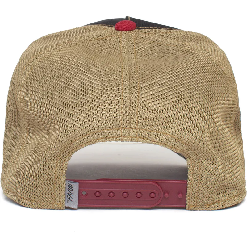 cappellino-trucker-nero-e-rosso-leonessa-queen-carte-blanche-casino-the-farm-di-goorin-bros