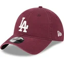 cappelli-curva-rosso-cinghia-regolabile-granate-9twenty-league-essential-dei-los-angeles-dodgers-mlb-di-new-era
