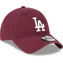 cappelli-curva-rosso-cinghia-regolabile-granate-9twenty-league-essential-dei-los-angeles-dodgers-mlb-di-new-era