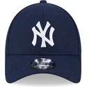 cappelli-curva-blu-marino-cinghia-regolabile-9forty-essential-melton-wool-dei-new-york-yankees-mlb-di-new-era