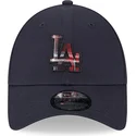 cappellino-regolabile-con-visiera-curva-blu-navy-9forty-check-infill-dei-los-angeles-dodgers-mlb-di-new-era