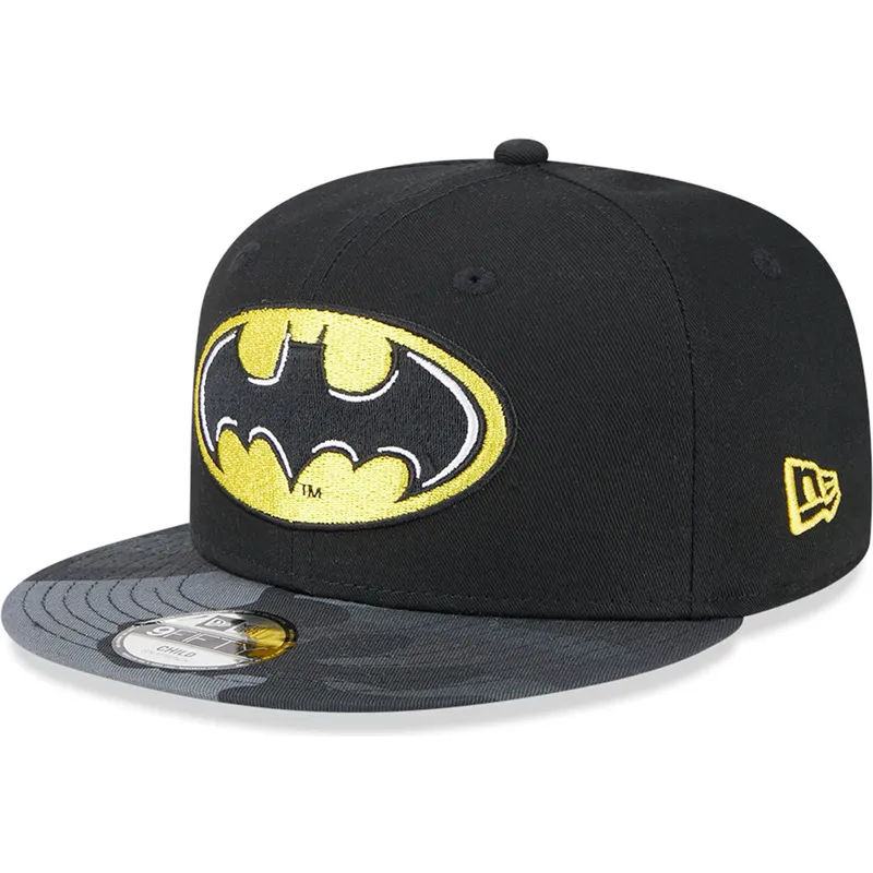 cappelli-piatta-nero-snapback-per-bambino-9fifty-dei-batman-dc-comics-di-new-era