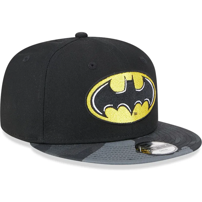 cappelli-piatta-nero-snapback-per-bambino-9fifty-dei-batman-dc-comics-di-new-era