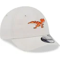 cappellino-curvo-beige-regolabile-per-bambino-dinosauro-9forty-repreve-di-new-era