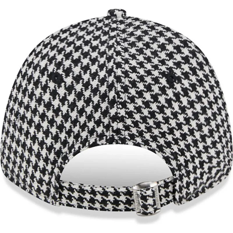 cappelli-curva-nero-cinghia-regolabile-9forty-houndstooth-dei-new-york-yankees-mlb-di-new-era