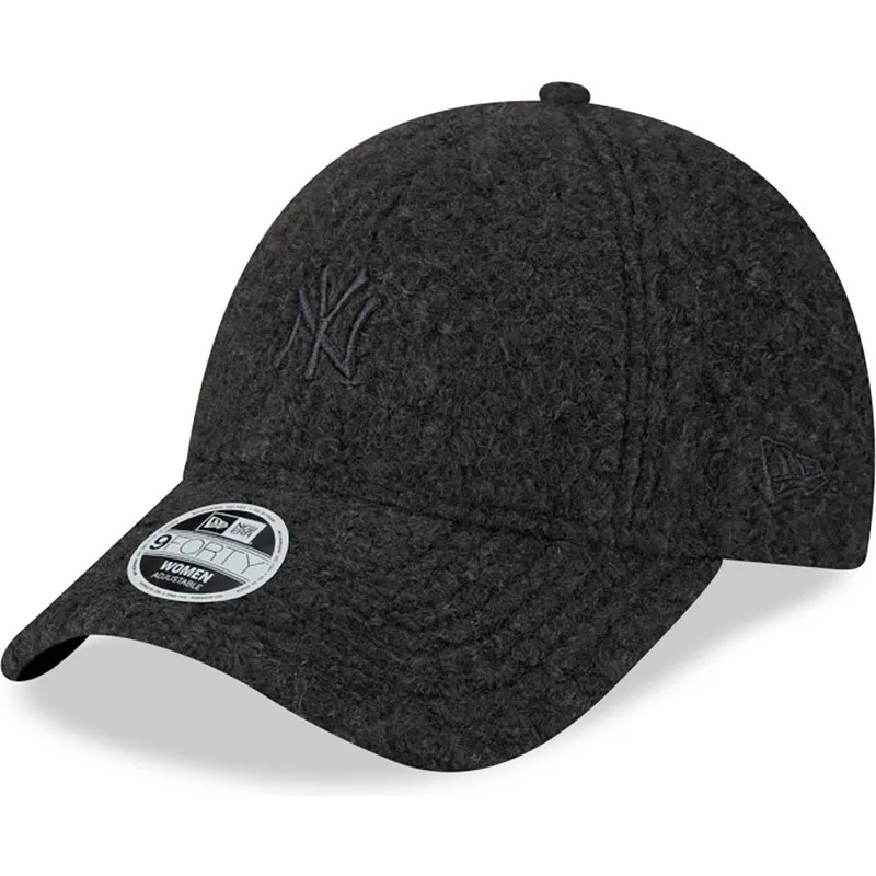 cappelli-curva-nero-cinghia-regolabile-9forty-hypertexture-dei-new-york-yankees-mlb-di-new-era