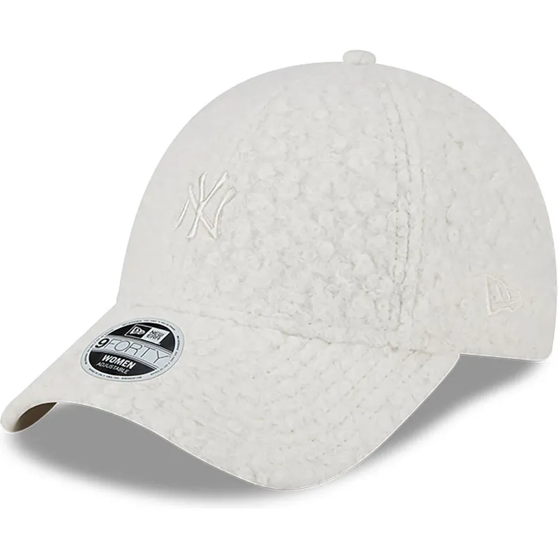 cappelli-curva-beige-cinghia-regolabile-9forty-hypertexture-dei-new-york-yankees-mlb-di-new-era