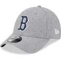 cappelli-curva-grigio-cinghia-regolabile-9forty-essential-melton-wool-dei-boston-red-sox-mlb-di-new-era