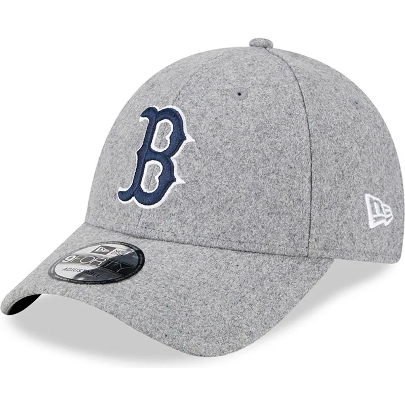 cappelli-curva-grigio-cinghia-regolabile-9forty-essential-melton-wool-dei-boston-red-sox-mlb-di-new-era