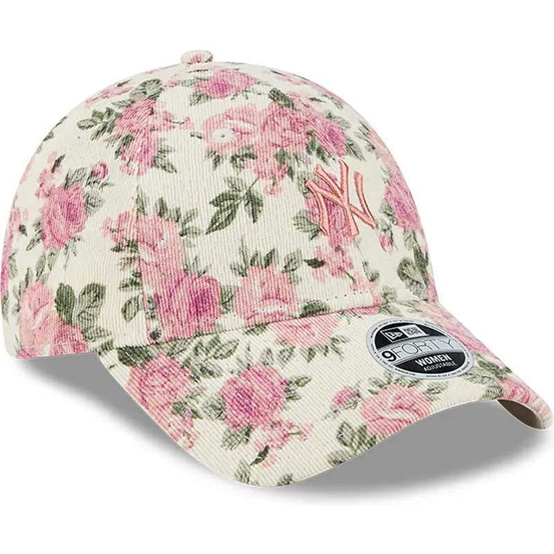 cappelli-curva-beige-cinghia-regolabile-rosa-9forty-floral-cord-dei-new-york-yankees-mlb-di-new-era cappelli-curva-beige-cinghia-regolabile-rosa-9forty-floral-cord-dei-new-york-yankees-mlb-di-new-era
