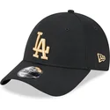 cappelli-curva-nero-cinghia-regolabile-dorado-9forty-league-essential-dei-los-angeles-dodgers-mlb-di-new-era