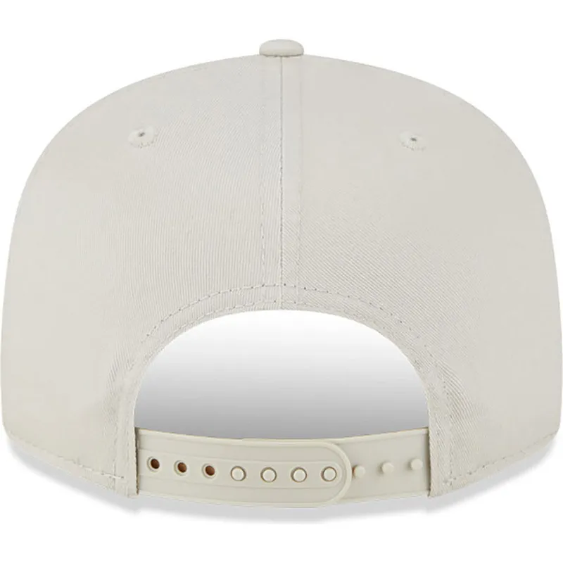 cappelli-piatta-beige-snapback-marron-9fifty-league-essential-dei-los-angeles-dodgers-mlb-di-new-era