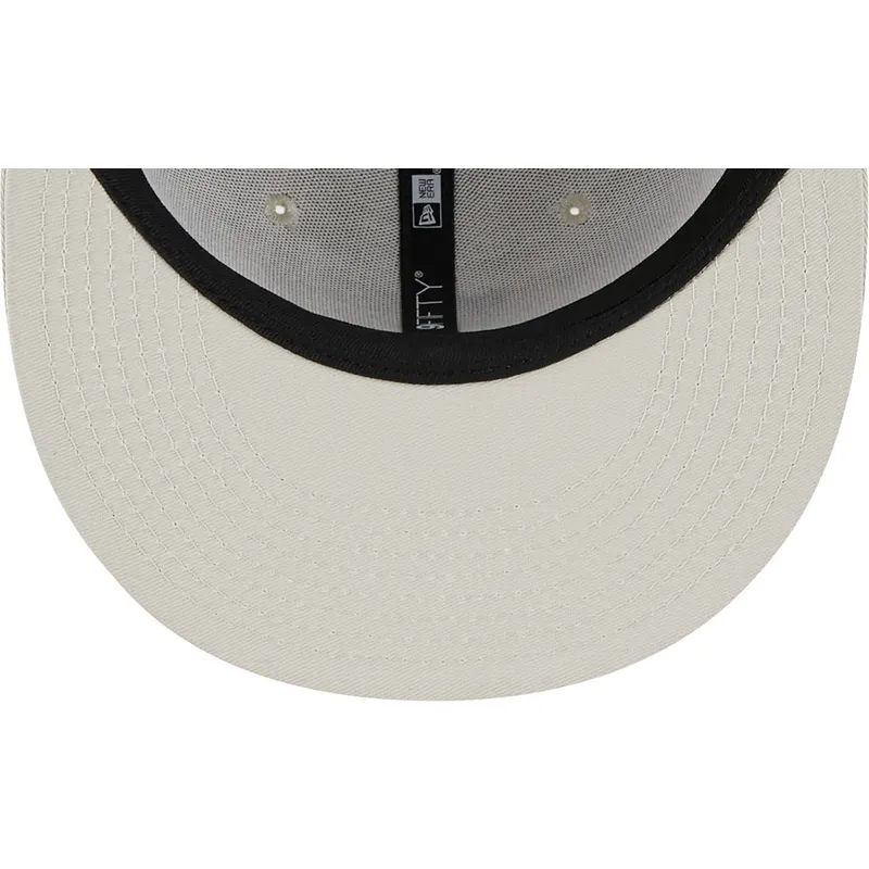 cappelli-piatta-beige-snapback-marron-9fifty-league-essential-dei-los-angeles-dodgers-mlb-di-new-era