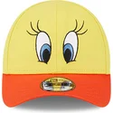 cappellino-curvo-giallo-e-arancione-regolabile-per-bambino-9forty-di-titti-looney-tunes-di-new-era