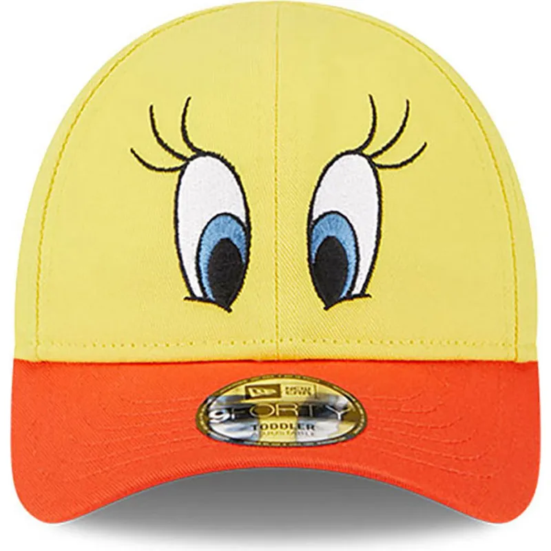 cappelli-curva-giallo-cinghia-regolabile-per-bambino-9forty-dei-piolin-looney-tunes-di-new-era
