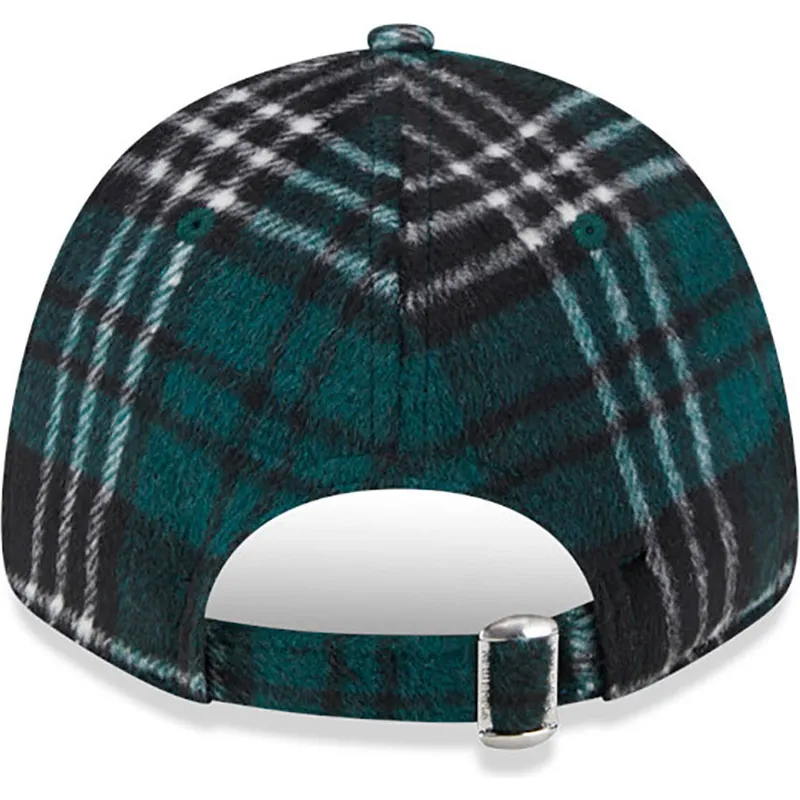 cappelli-curva-verde-cinghia-regolabile-9forty-check-dei-new-york-yankees-mlb-di-new-era