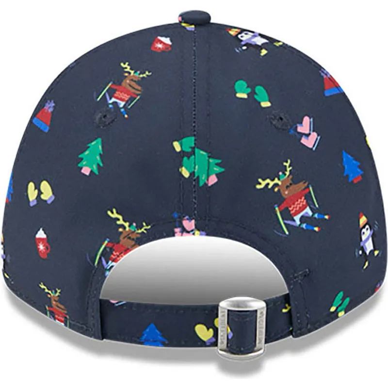 cappelli-curva-blu-marino-cinghia-regolabile-per-bambino-9forty-festive-dei-new-york-yankees-mlb-di-new-era