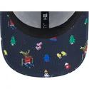 cappelli-curva-blu-marino-cinghia-regolabile-per-bambino-9forty-festive-dei-new-york-yankees-mlb-di-new-era