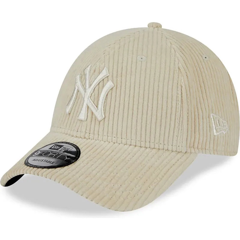 cappelli-curva-beige-cinghia-regolabile-9forty-wide-cord-dei-new-york-yankees-mlb-di-new-era