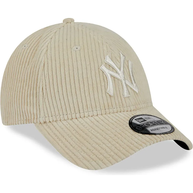 cappelli-curva-beige-cinghia-regolabile-9forty-wide-cord-dei-new-york-yankees-mlb-di-new-era