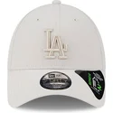 cappellino-curvo-beige-regolabile-con-logo-beige-9forty-repreve-outline-dei-los-angeles-dodgers-mlb-di-new-era