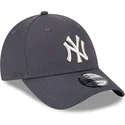cappellino-curva-grigio-regolabile-9forty-metallic-dei-new-york-yankees-mlb-di-new-era