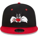 cappello-snapback-nero-e-rosso-9fifty-di-silvestro-looney-tunes-di-new-era