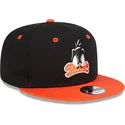 cappello-nero-e-arancione-snapback-9fifty-di-daffy-duck-looney-tunes-di-new-era