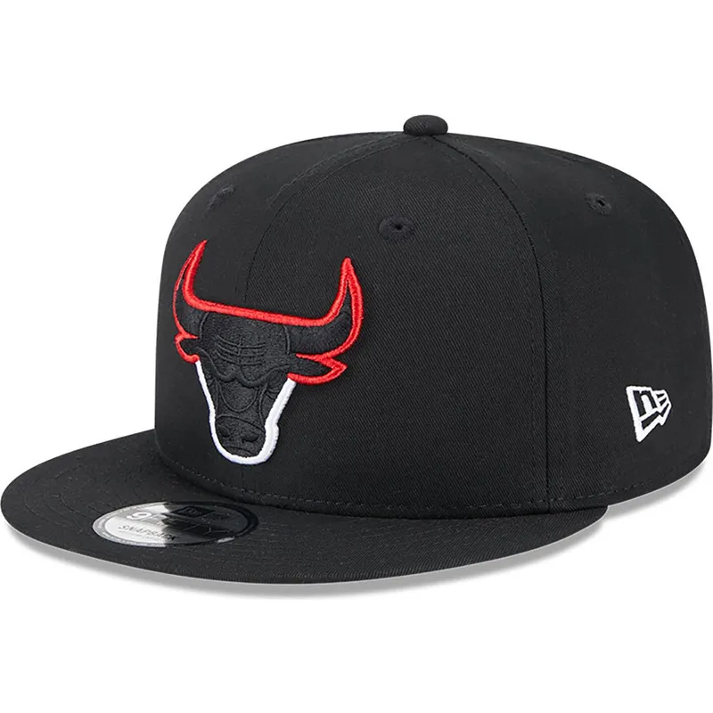 cappelli-piatta-nero-snapback-9fifty-split-dei-chicago-bulls-nba-di-new-era