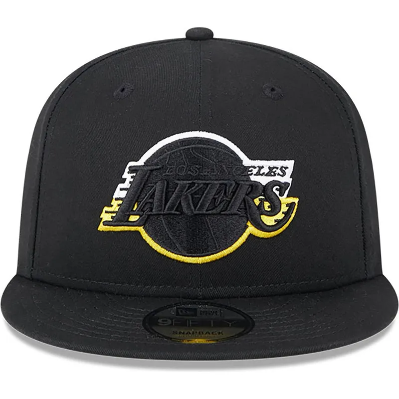 cappelli-piatta-nero-snapback-9fifty-split-dei-los-angeles-lakers-nba-di-new-era