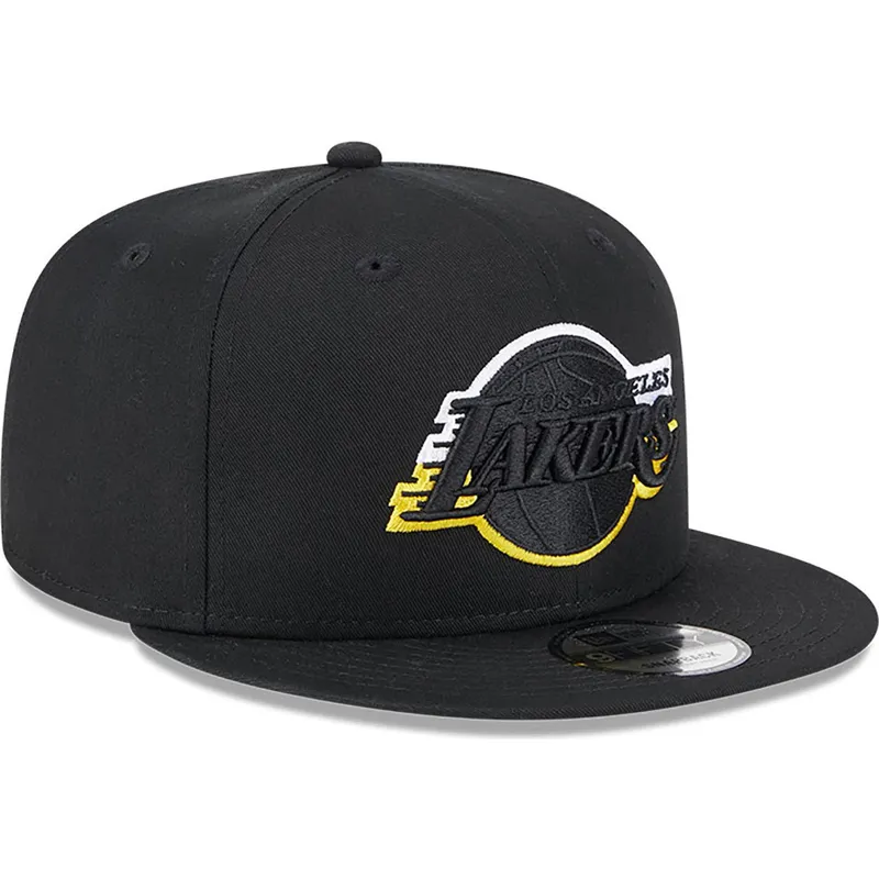 cappelli-piatta-nero-snapback-9fifty-split-dei-los-angeles-lakers-nba-di-new-era