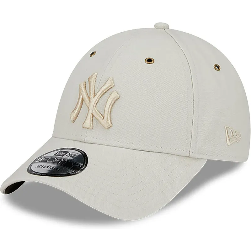 cappellino-beige-con-visiera-curva-regolabile-con-logo-beige-9forty-washed-canvas-dei-new-york-yankees-mlb-di-new-era