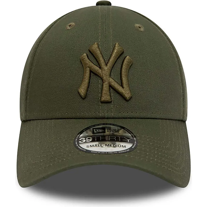 cappellino-curvo-verde-regolabile-con-logo-verde-39thirty-league-essential-dei-new-york-yankees-mlb-di-new-era