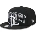 cappello-piatto-nero-snapback-9fifty-tip-off-2023-di-houston-rockets-nba-di-new-era