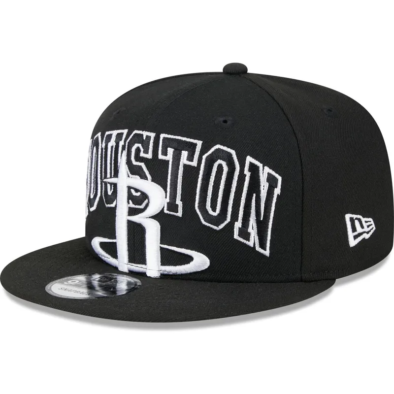 cappello-piatto-nero-snapback-9fifty-tip-off-2023-di-houston-rockets-nba-di-new-era